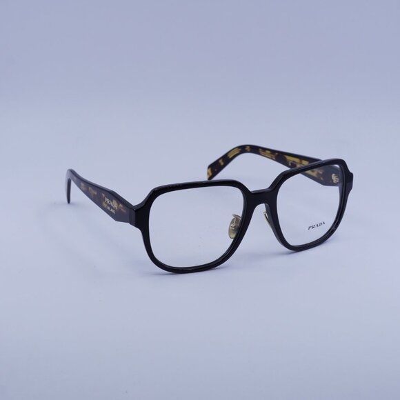 Prada PRB07VD 3891O1 Eyeglasses Black/Medium Havana 56mm Square Frame - Picture 4 of 11